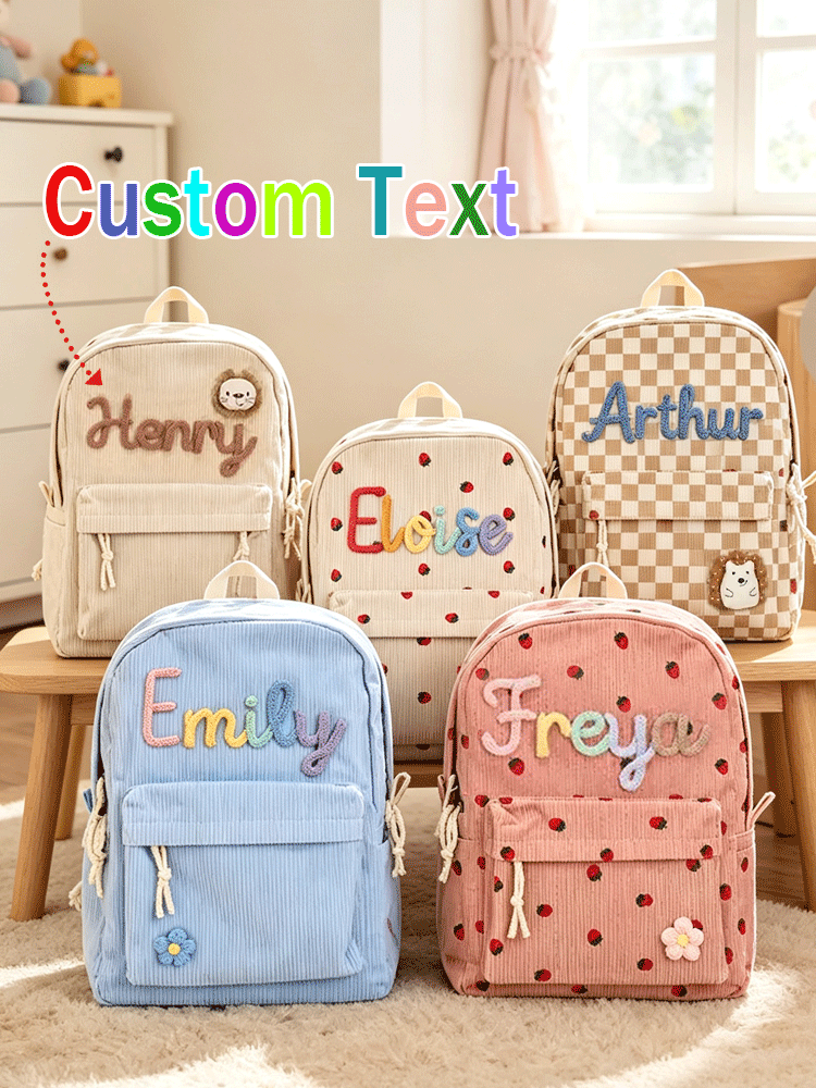 Embroidery Font - [Personnalisé] Sac à dos personnalisé pour