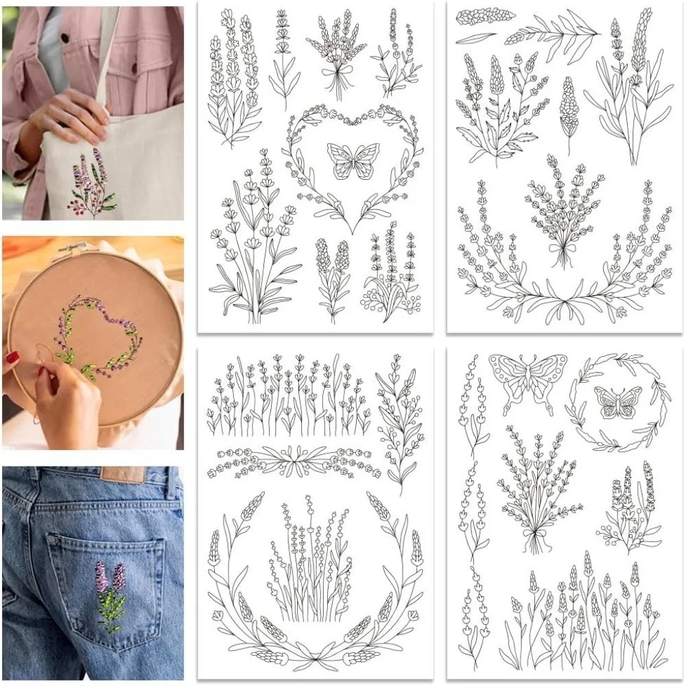 Embroidery Sheet - Stabilisateur Soluble dans l'eau, fleur de
