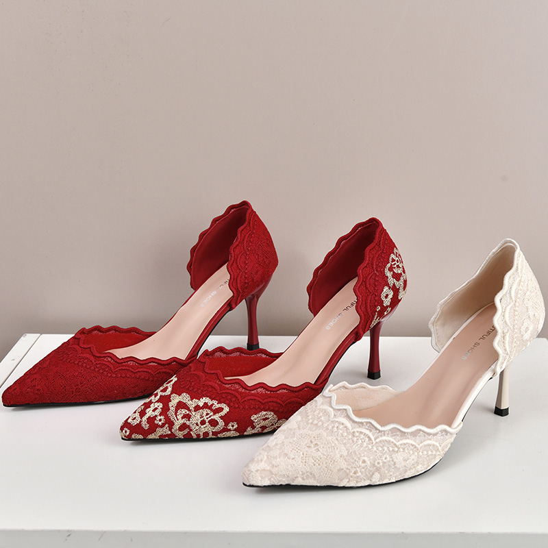 Embroidery Wedding - Chaussures de mariée de luxe en