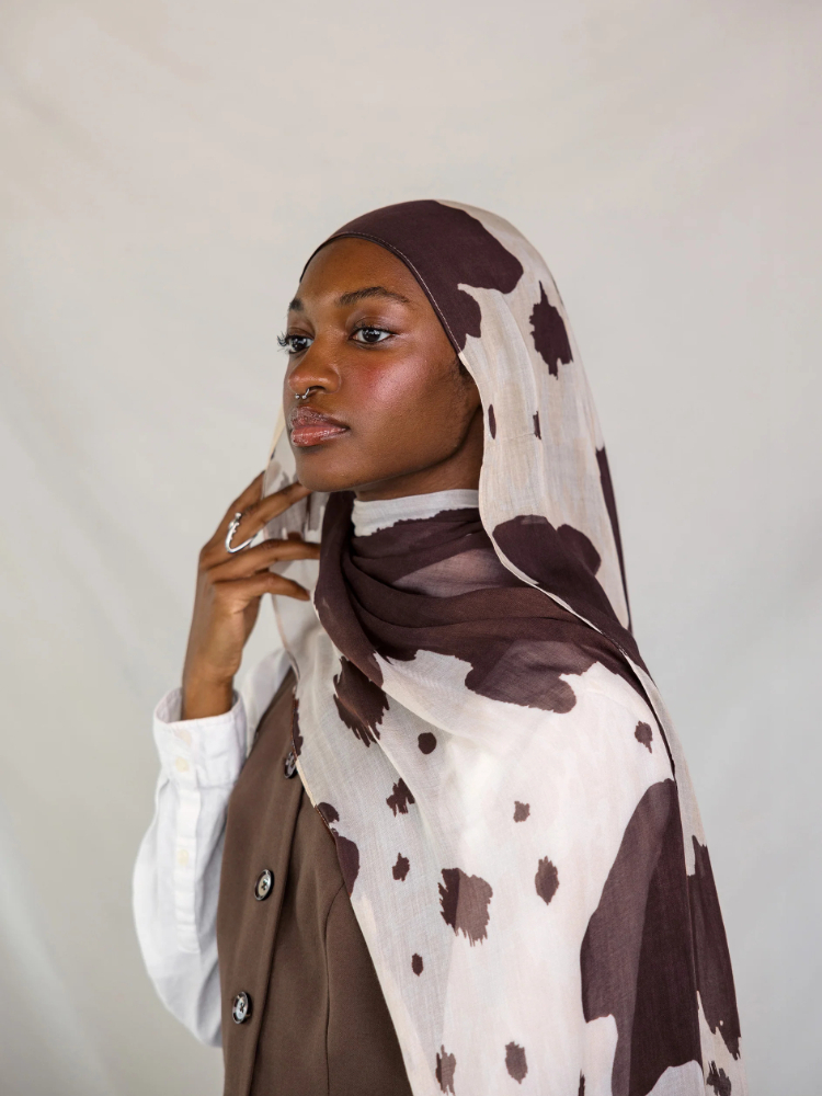 Embroidery Hijab - Nouveau hijab en modal imprimé double