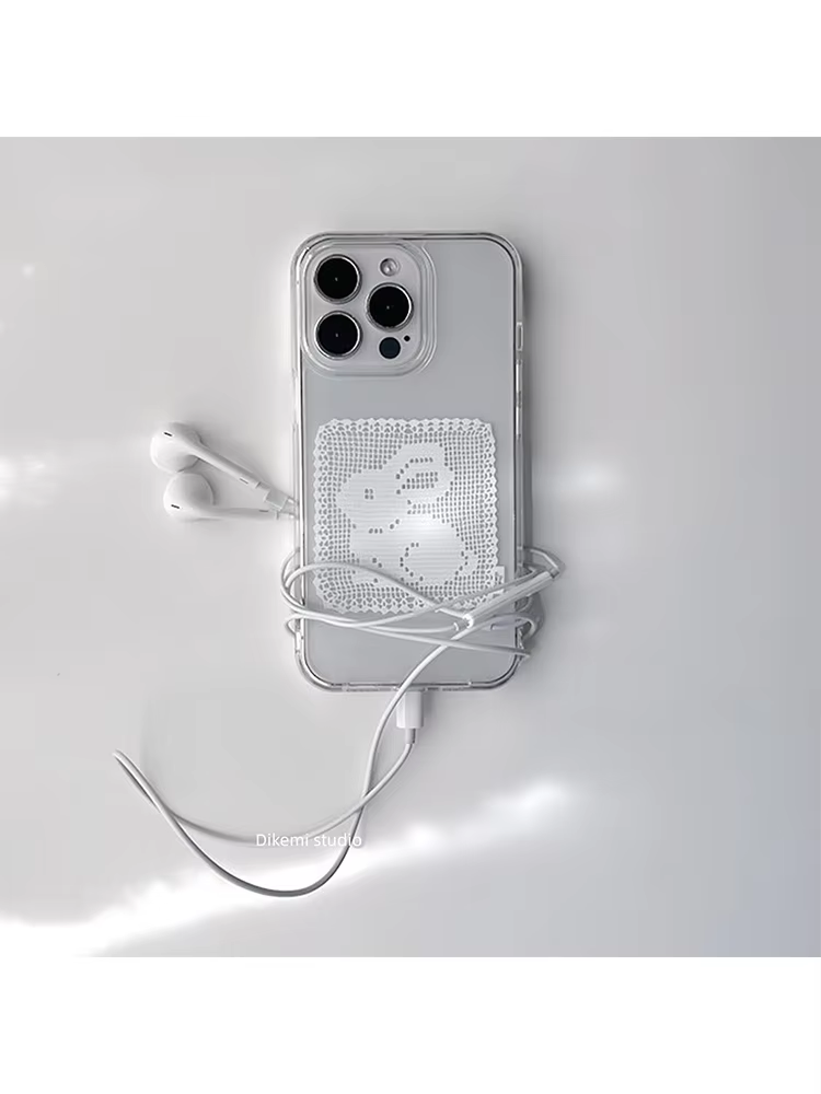 Embroidery White - Coque de téléphone coréenne en dentelle