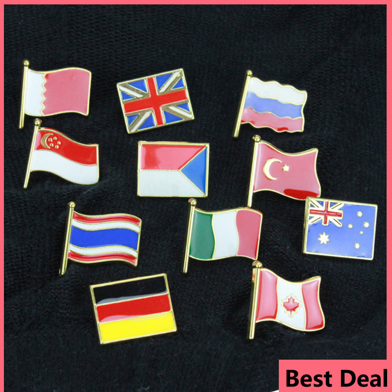 Embroidery Australia - Broche en émail pour drapeaux nationaux,