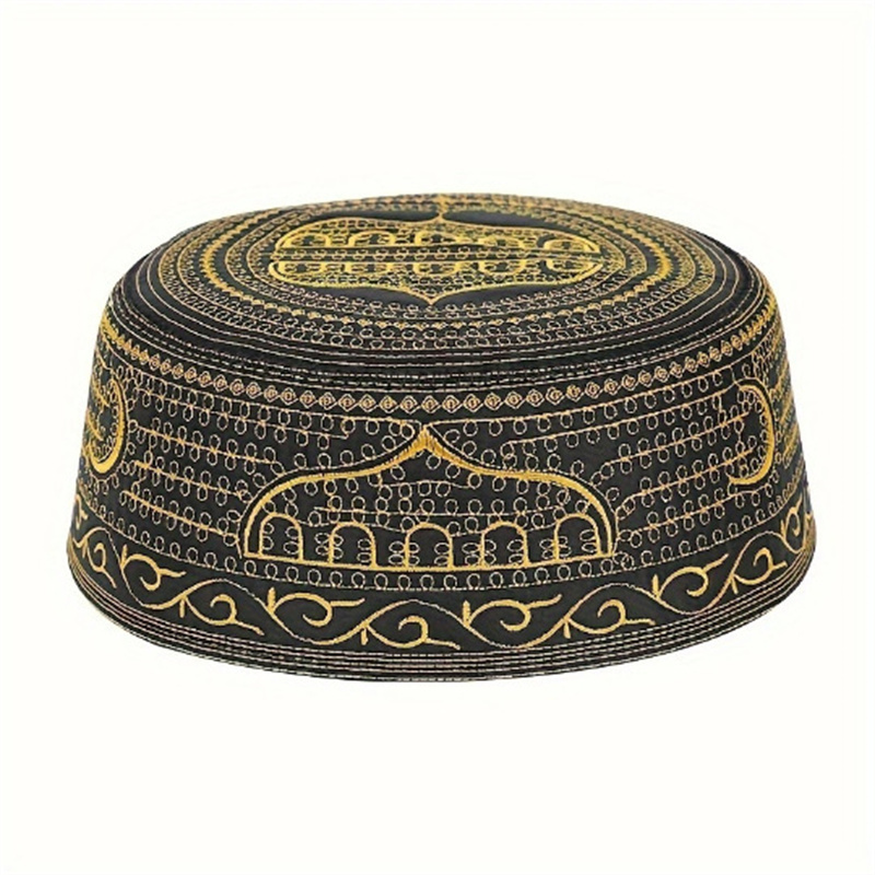 Embroidery Hijab - Coton broderie arabe hommes chapeau musulman