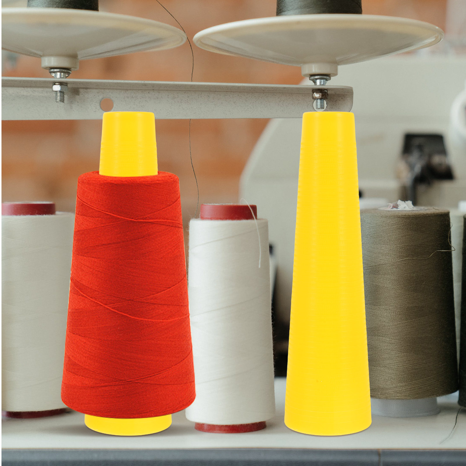 Embroidery Thread Yarn - 10 bobines coniques en plastique résistantes