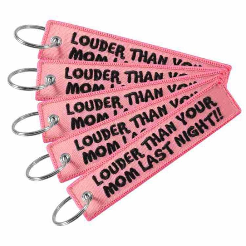 Embroidery Quote - Porte-clés brodé « PLUS FORTE QUE