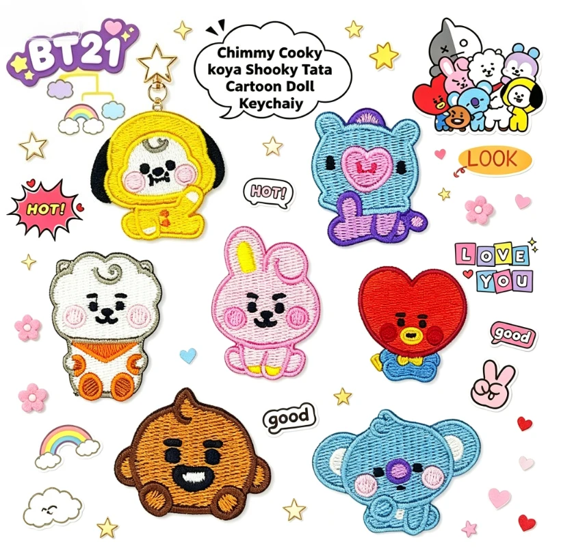 Embroidery Patch - Patch brodé autocollant LINE FRIENDS BT21