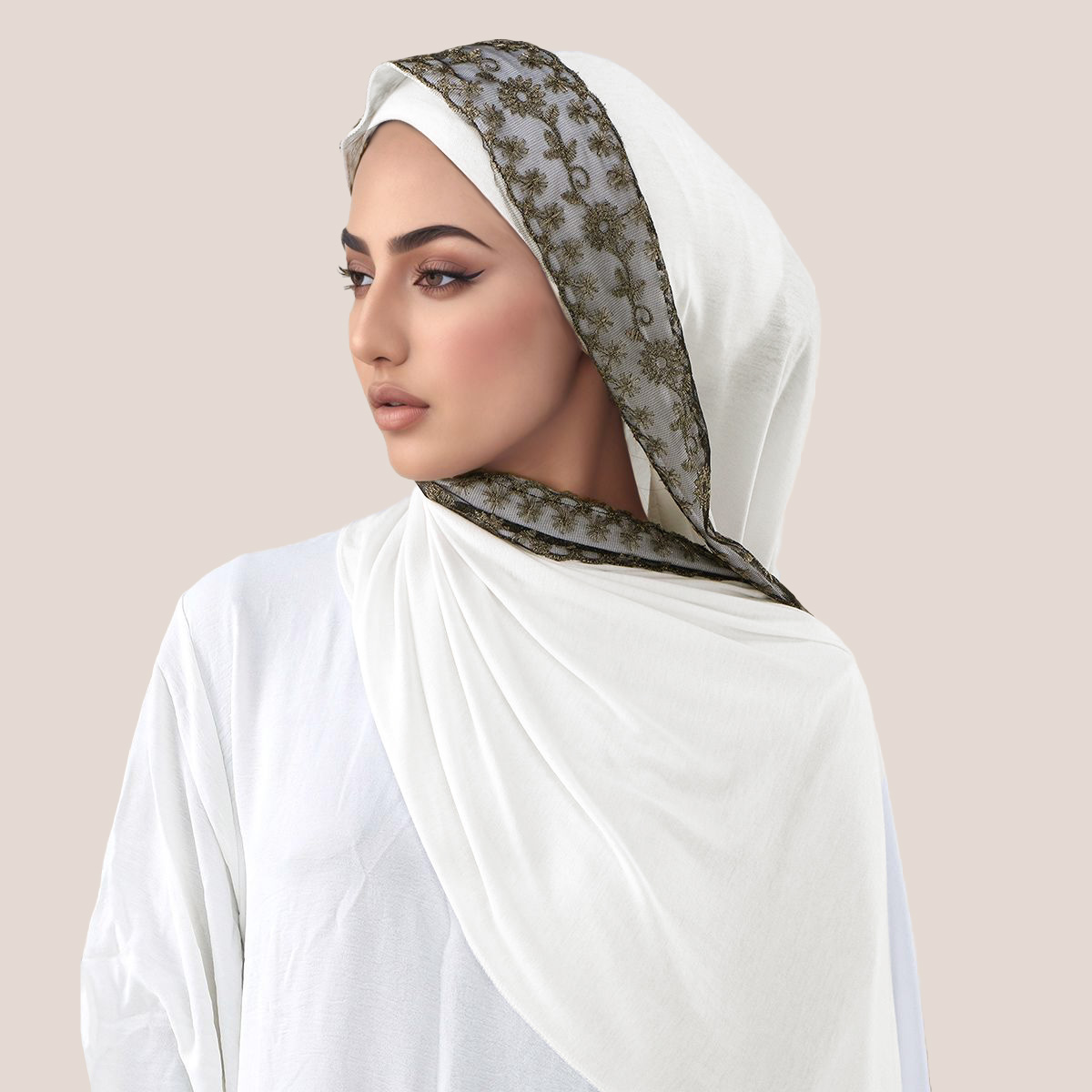 Dentelle broderie coton Jersey - Embroidery Hijab avis et prix