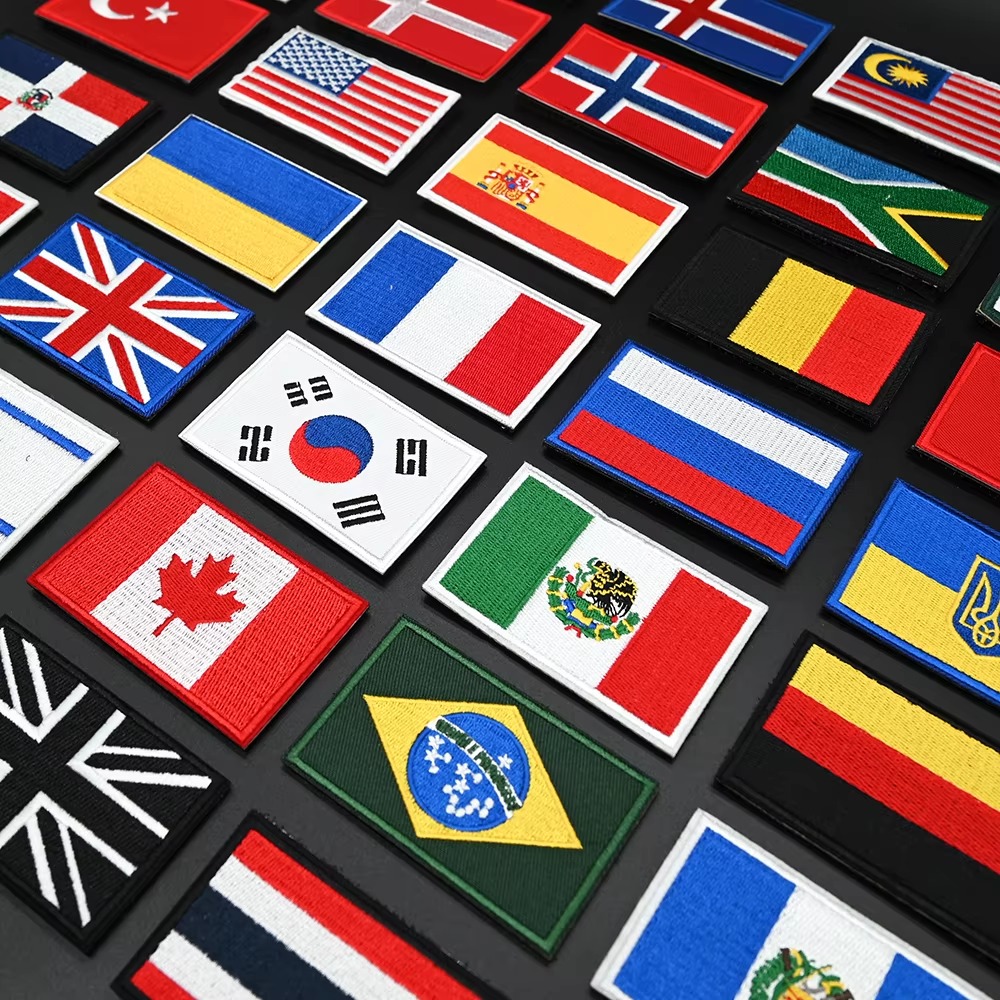 Patchs brodés drapeaux US, UK, - Embroidery Australia avis et prix