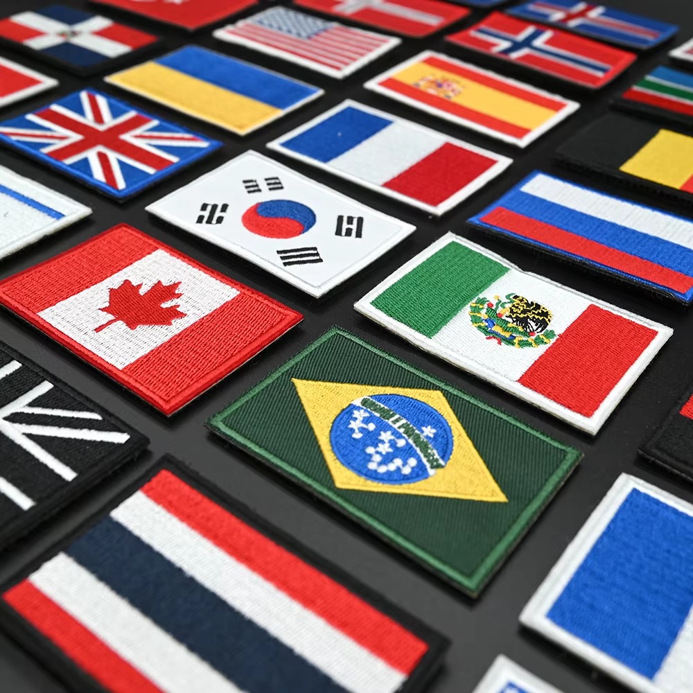 Patchs brodés drapeaux US, UK, - Embroidery Australia avis et prix