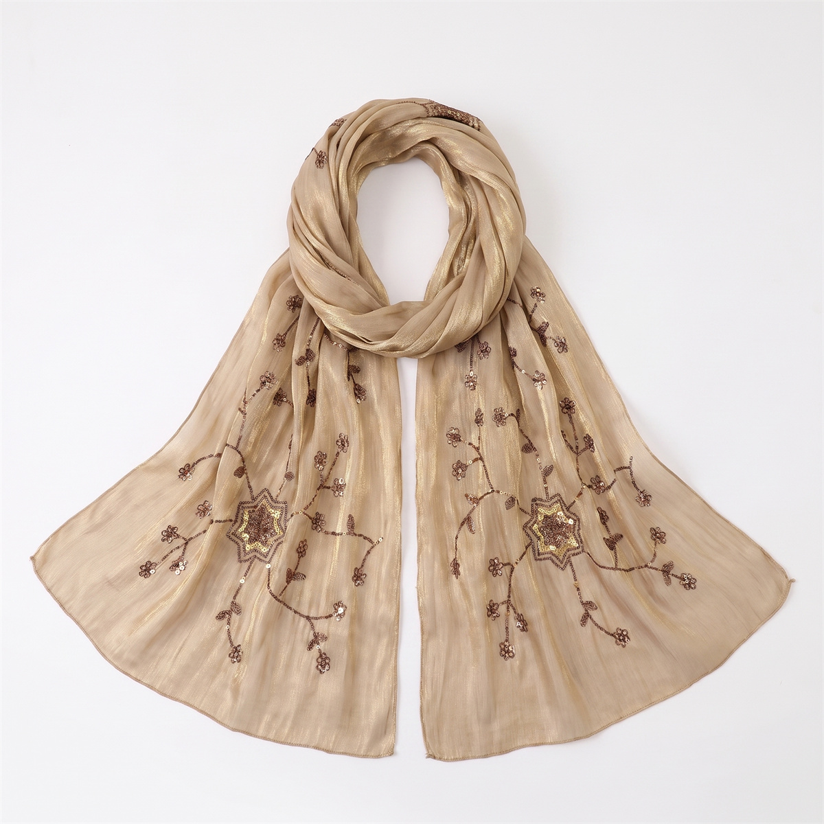 Écharpe Hijab Plissée Tendance - Embroidery Hijab avis et prix