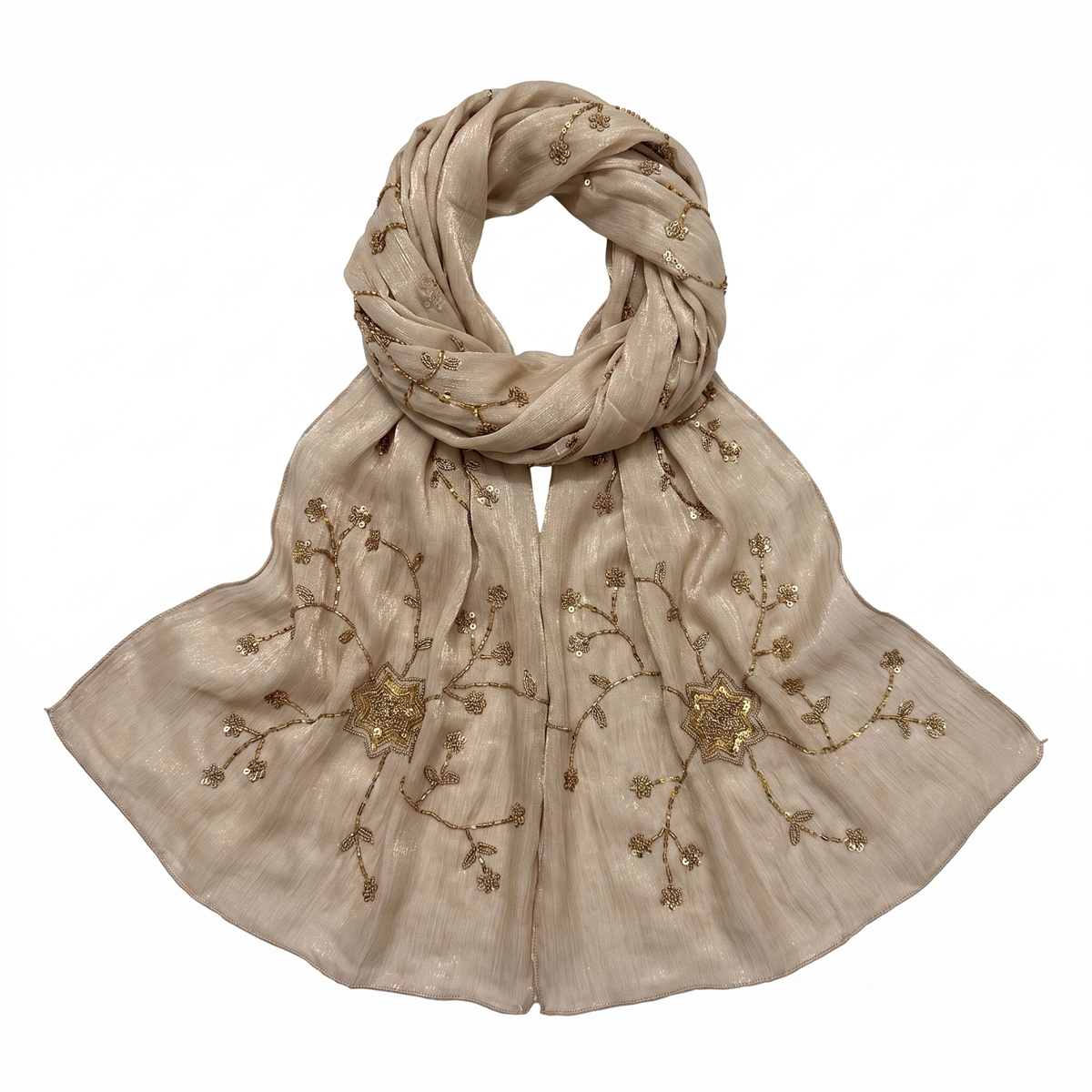 Écharpe Hijab Plissée Tendance - Embroidery Hijab avis et prix