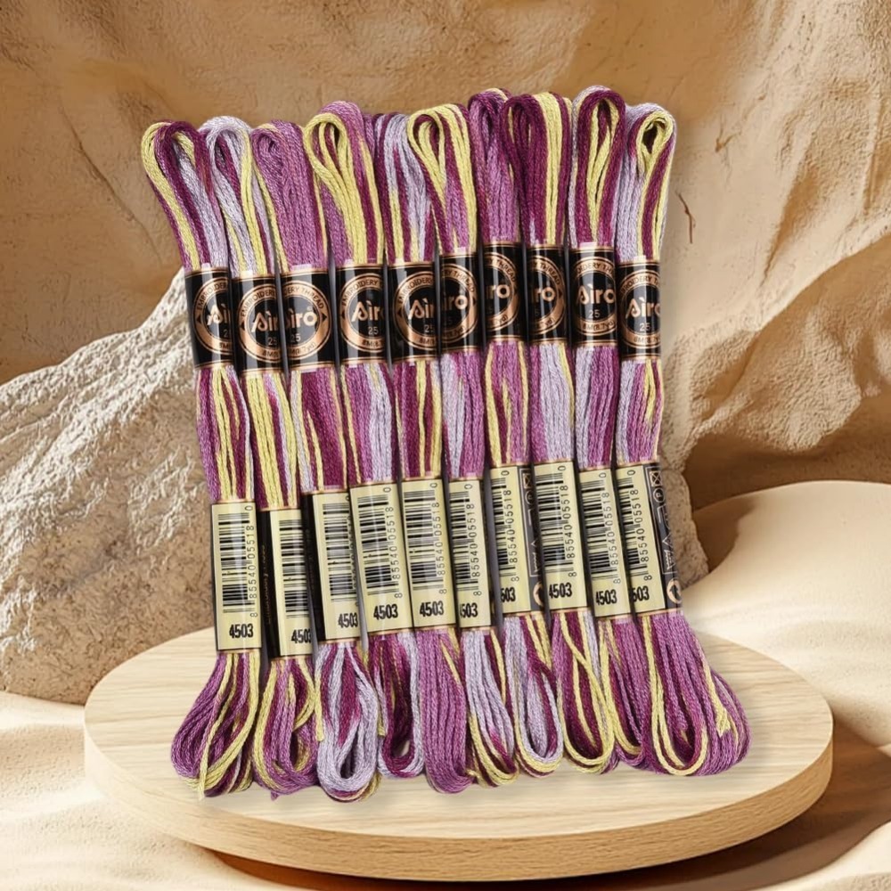 Fil à broder panaché violet, 6 - Embroidery Handicraft avis et prix