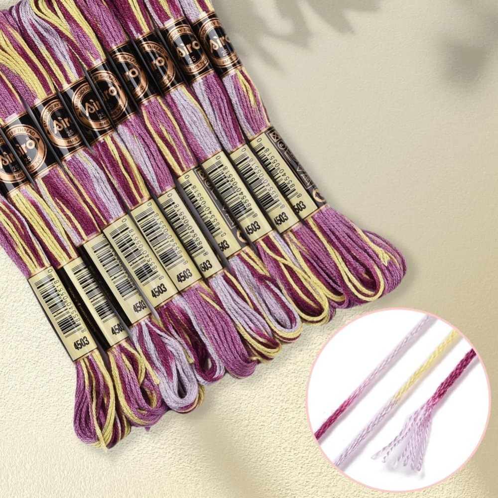 Fil à broder panaché violet, 6 - Embroidery Handicraft avis et prix