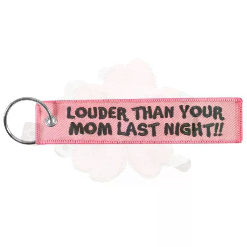 Porte-clés brodé « LOUDER THAN - Embroidery Quote avis et prix