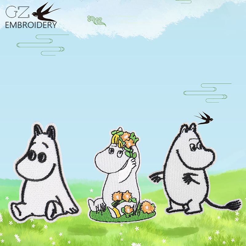 Patchs brodés Moomin mignons d - Embroidery Patch avis et prix