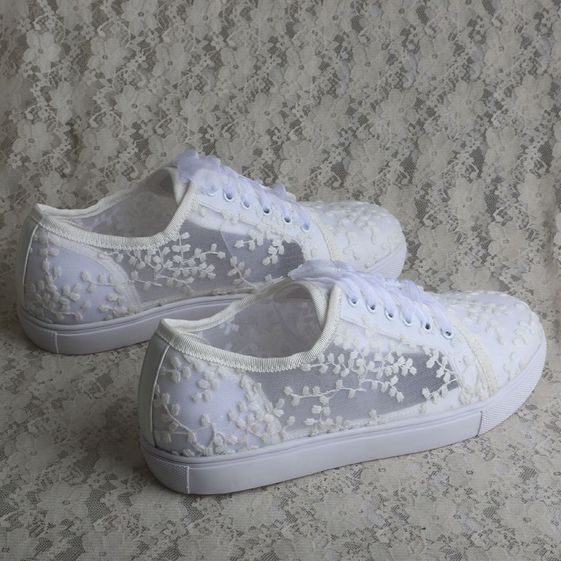 Wedopus – baskets blanches pou - Embroidery White avis et prix