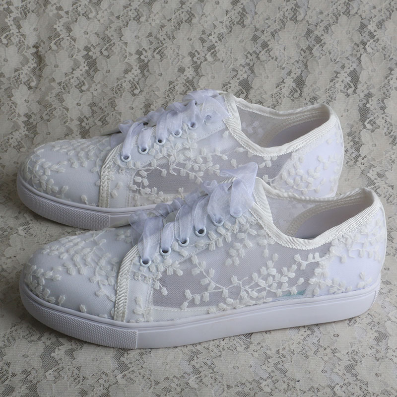 Wedopus – baskets blanches pou - Embroidery White avis et prix