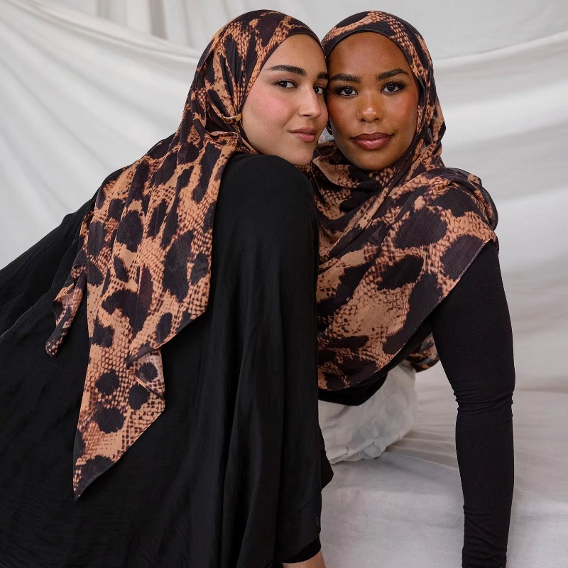 Nouveau hijab en modal imprimé - Embroidery Hijab avis et prix