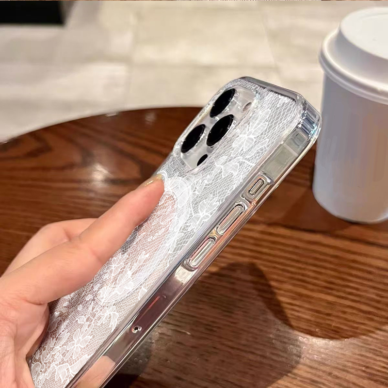 Coque de téléphone magnétique  - Embroidery White avis et prix