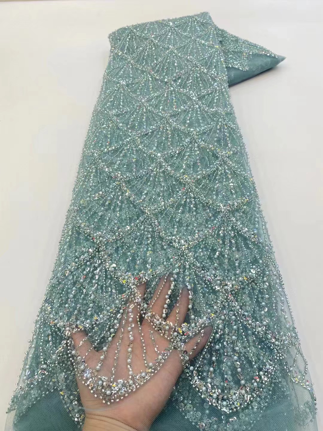 Tissu en dentelle de tulle afr - Embroidery Net Dress avis et prix