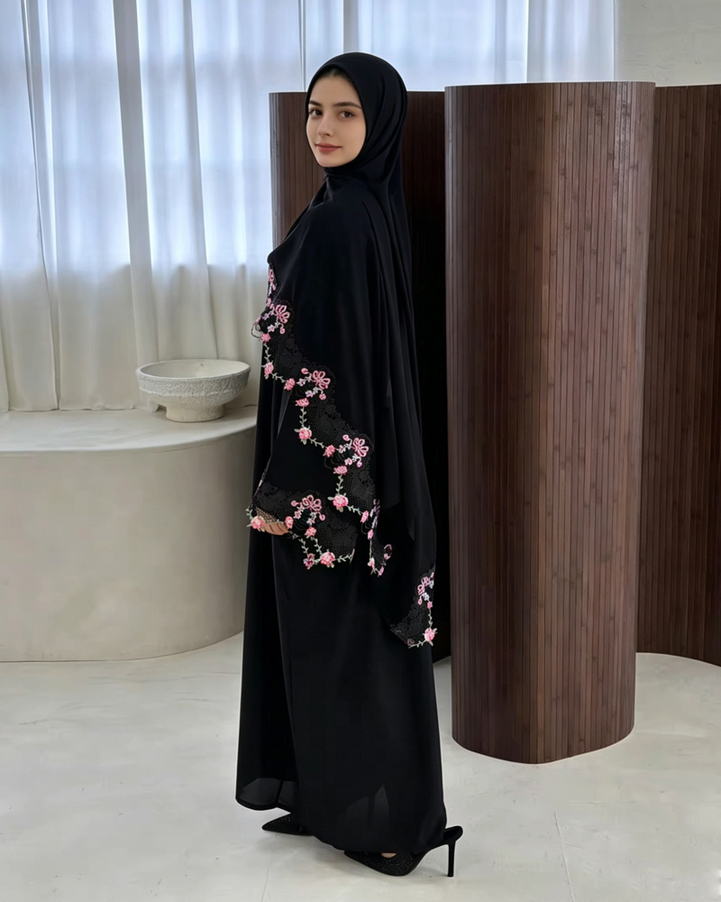 Robe de fête pour femmes musul - Embroidery Hijab avis et prix