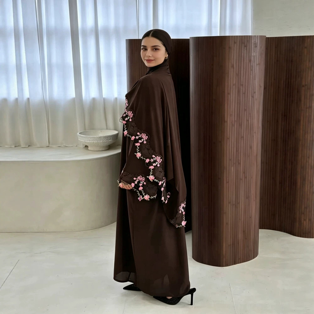 Robe de fête pour femmes musul - Embroidery Hijab avis et prix