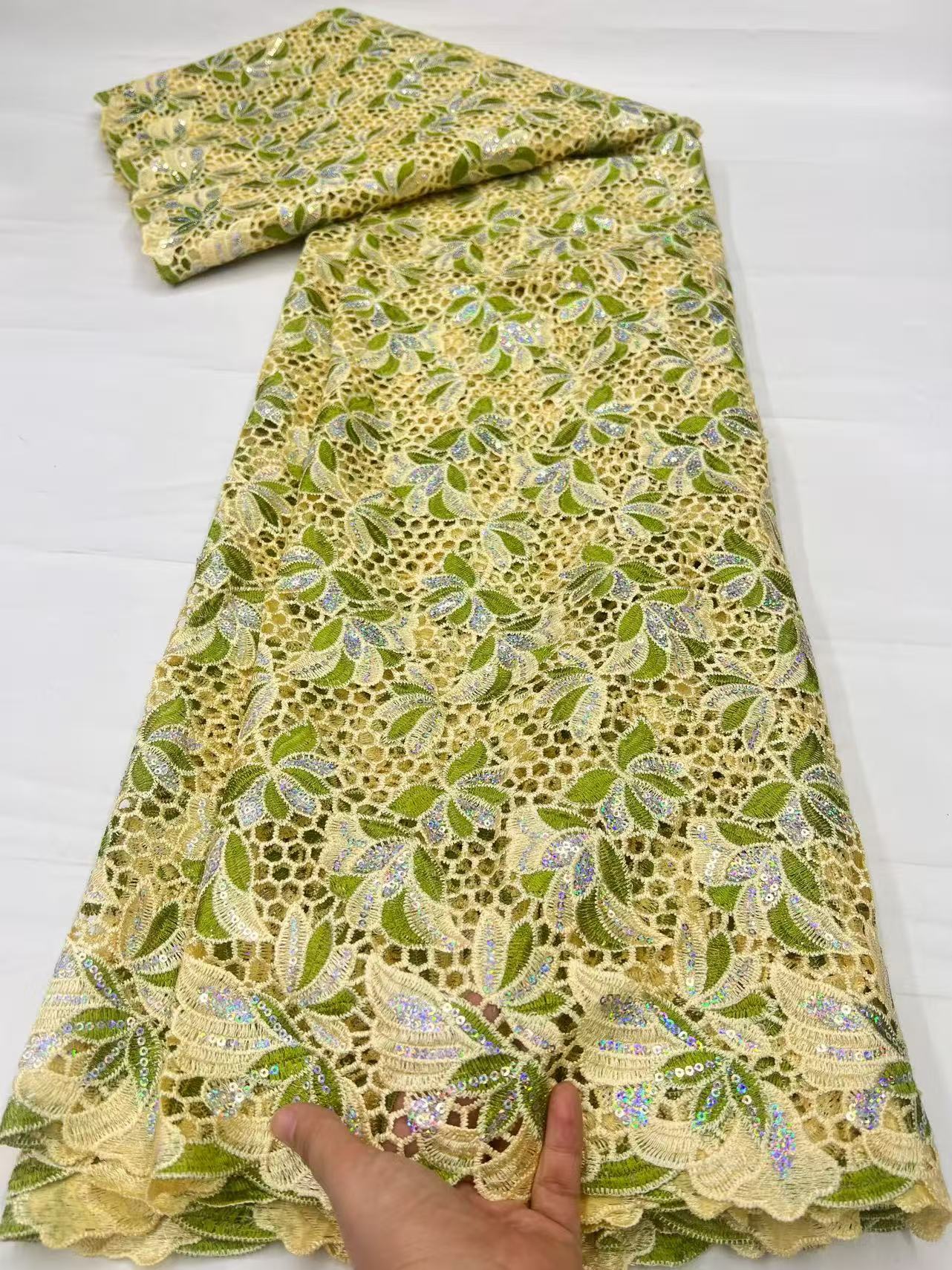 Tissu africain en dentelle à p - Embroidery Net Dress avis et prix