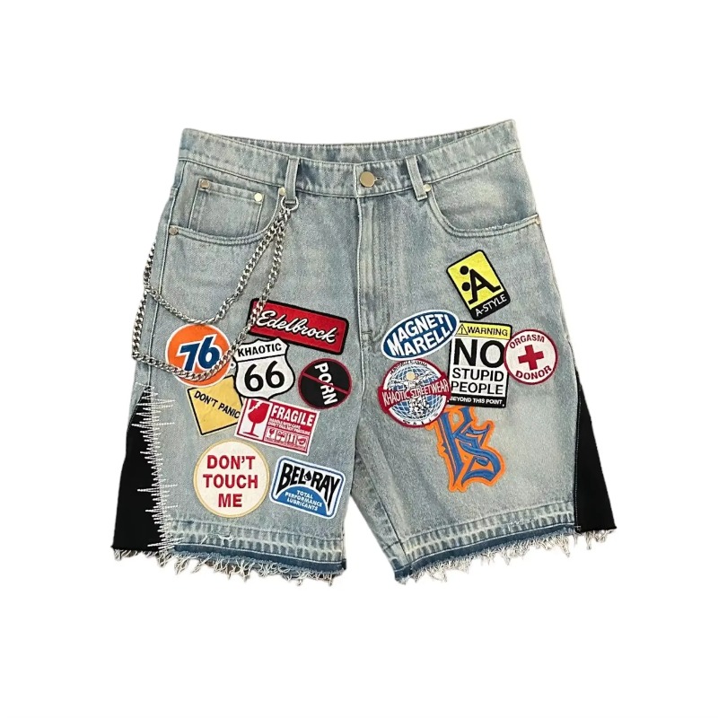 Short en jean rétro américain  - Embroidery On Jeans avis et prix