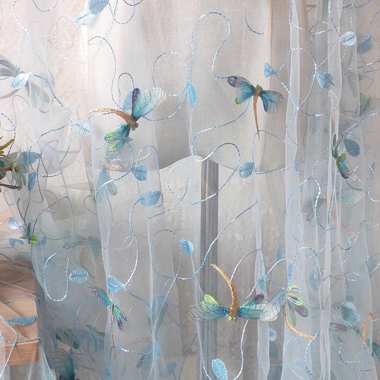 Tissu en maille bleu rose, 1 m - Embroidery Wedding avis et prix