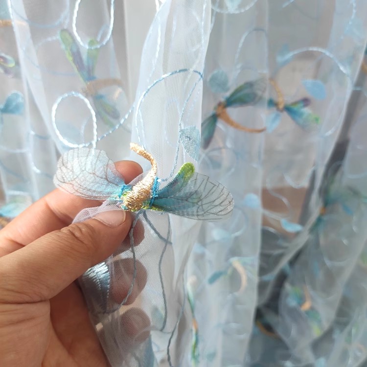 Tissu en maille bleu rose, 1 m - Embroidery Wedding avis et prix