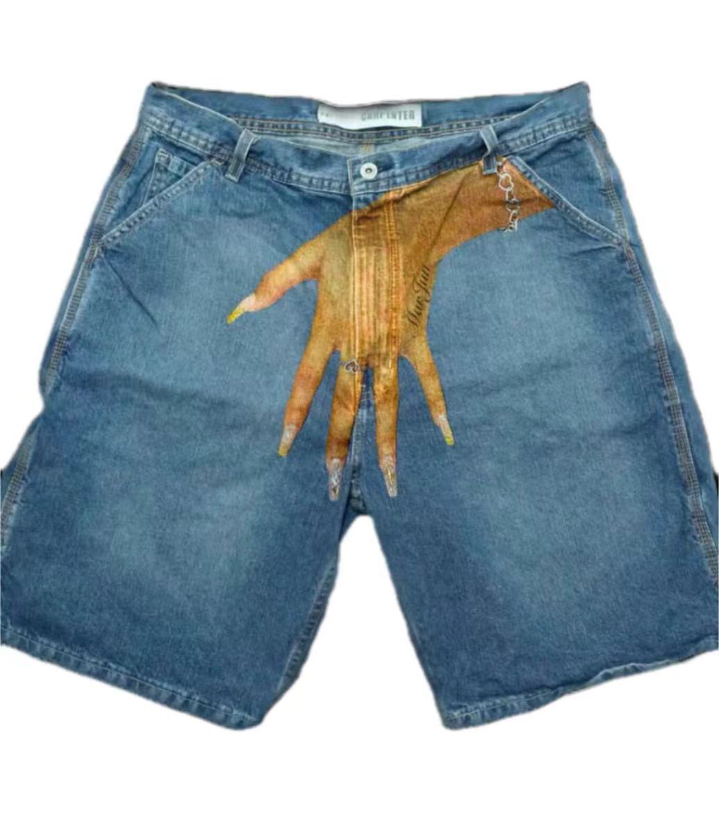 Shorts en jean vintage Y2K Dee - Embroidery Font avis et prix