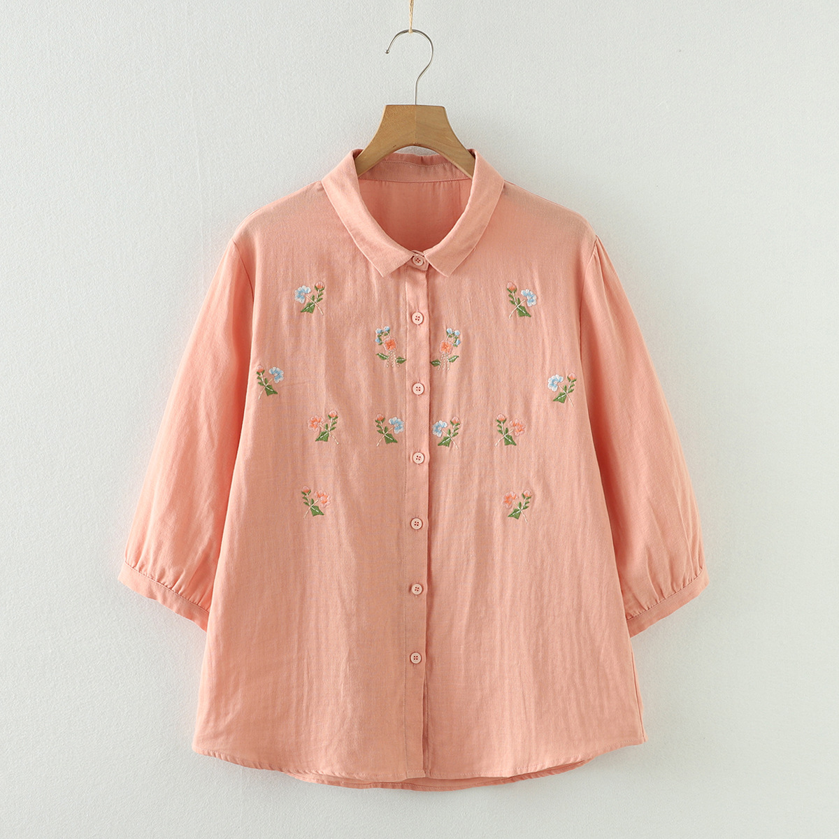 Chemise d'été à manches 3/4 en - Embroidery Thread Yarn avis et prix