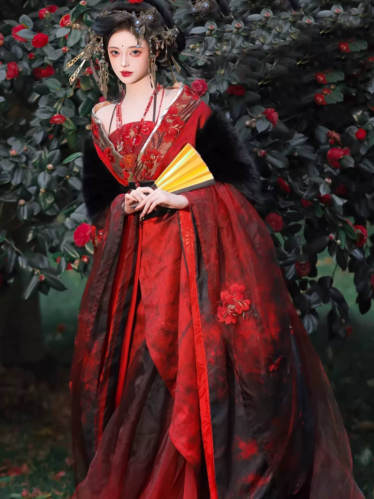 Nouvelle Robe Hanfu Rouge Datu - Embroidery Style avis et prix