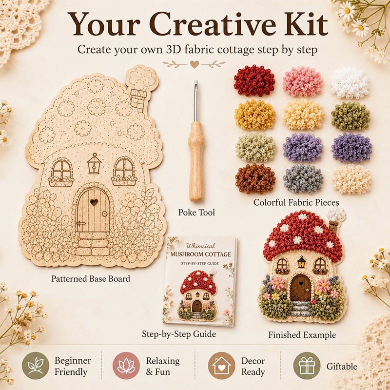 Kit DIY Poke Art Maison Champi - Embroidery Needle avis et prix