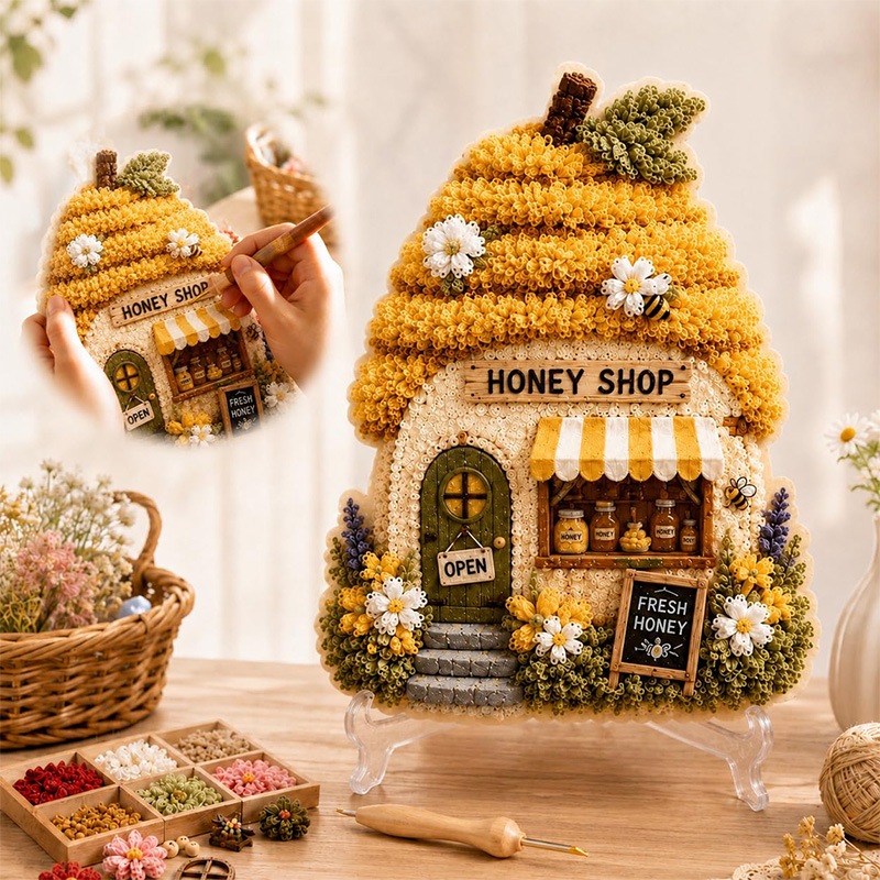 Kit DIY Poke Art Maison Champi - Embroidery Needle avis et prix