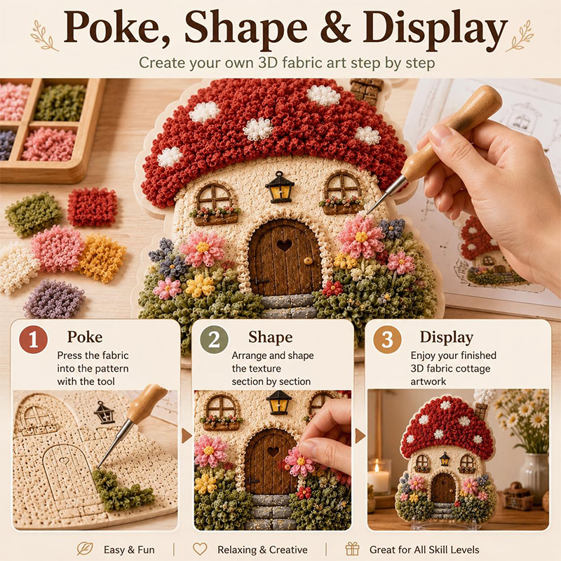 Kit DIY Poke Art Maison Champi - Embroidery Needle avis et prix