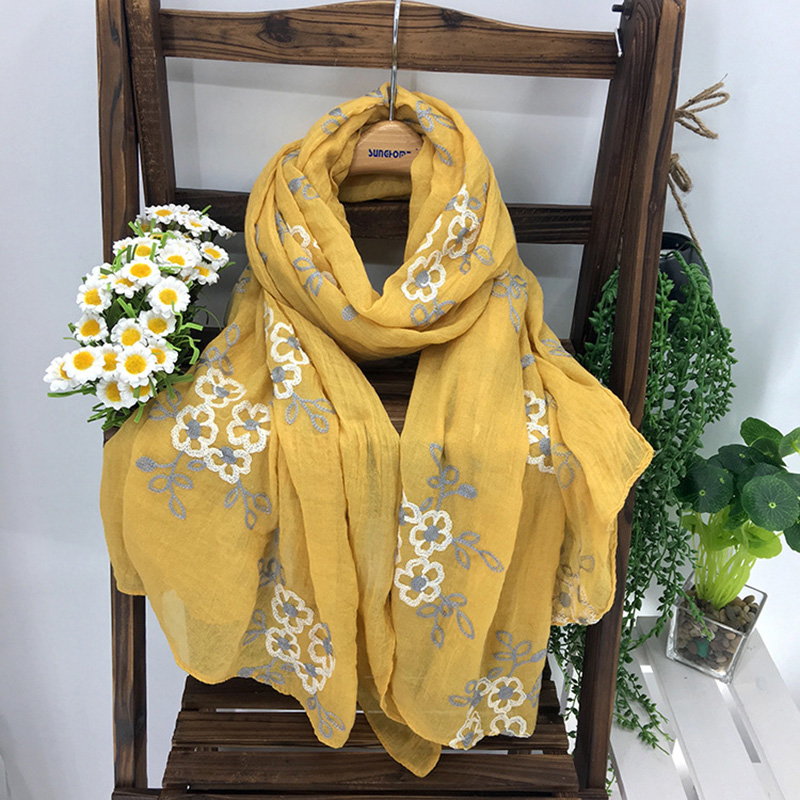 Foulard brodé ethnique pour fe - Embroidery Hijab avis et prix