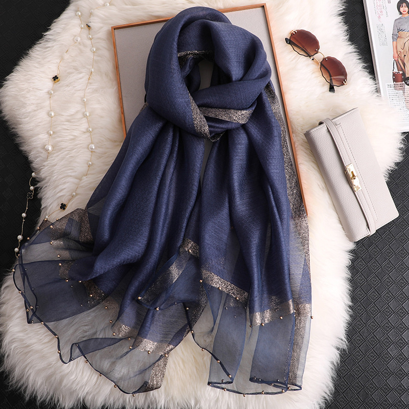 2024 luxe 100% soie châle écha - Embroidery Hijab avis et prix