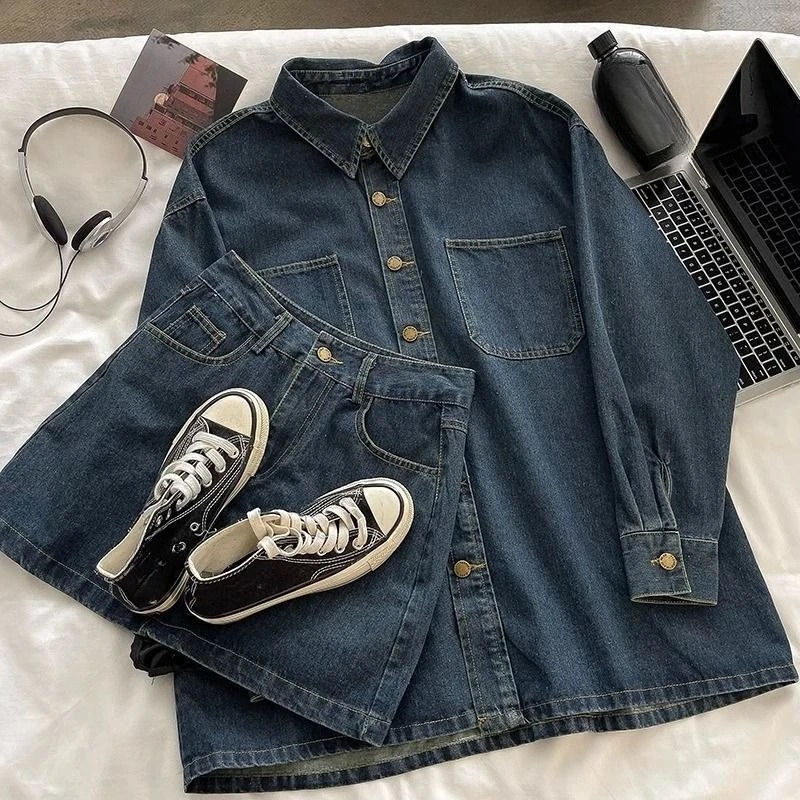 Ensemble jupe en jean Y2K : ve - Embroidery Style avis et prix