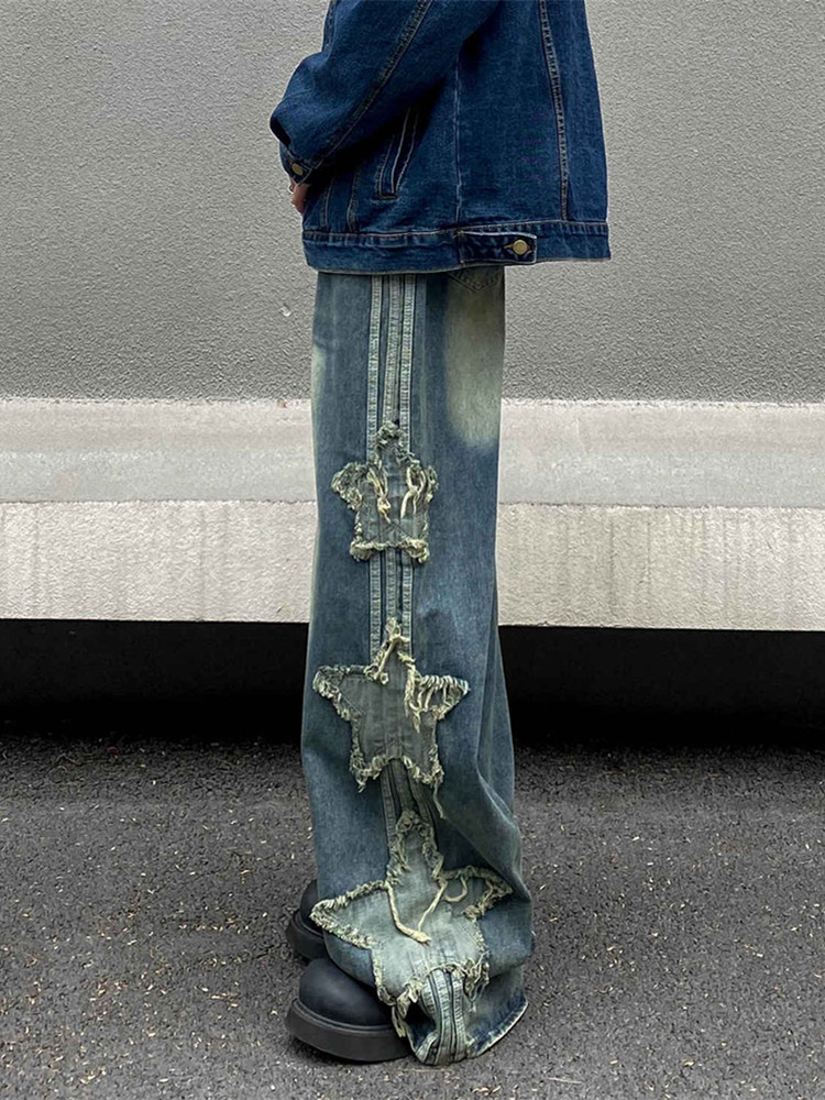 2026 Ropa Y2K Streetwear Jean  - Embroidery On Jeans avis et prix