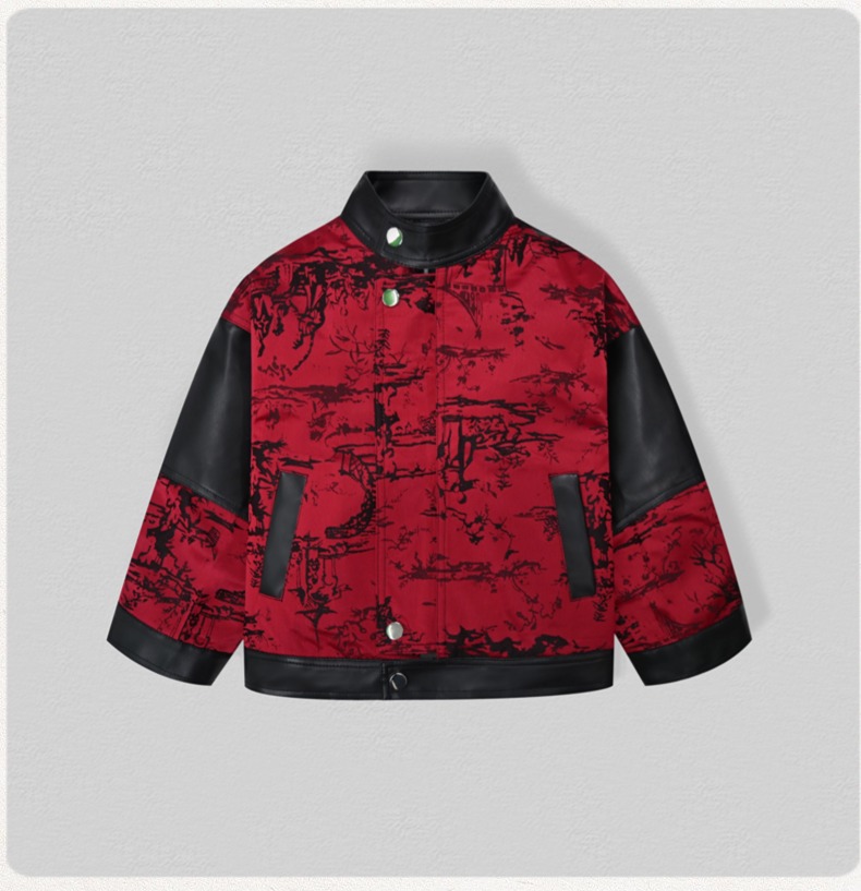 Veste de moto en cuir Pu brodé - Embroidery Wedding avis et prix