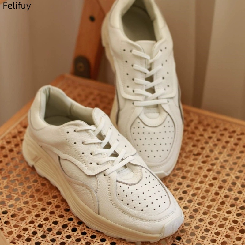 Chaussures décontractées à lac - Embroidery White avis et prix