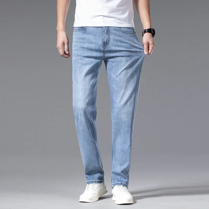 Jean droit décontracté bleu cl - Embroidery On Jeans avis et prix