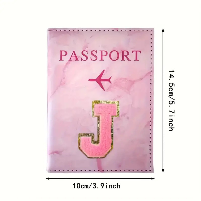 Porte-passeport en cuir PU ros - Embroidery Font avis et prix