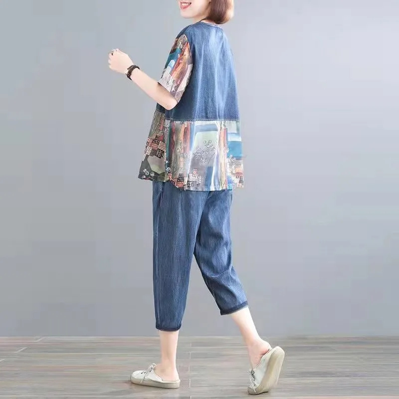 5XL été femmes jean ensembles  - Embroidery On Jeans avis et prix