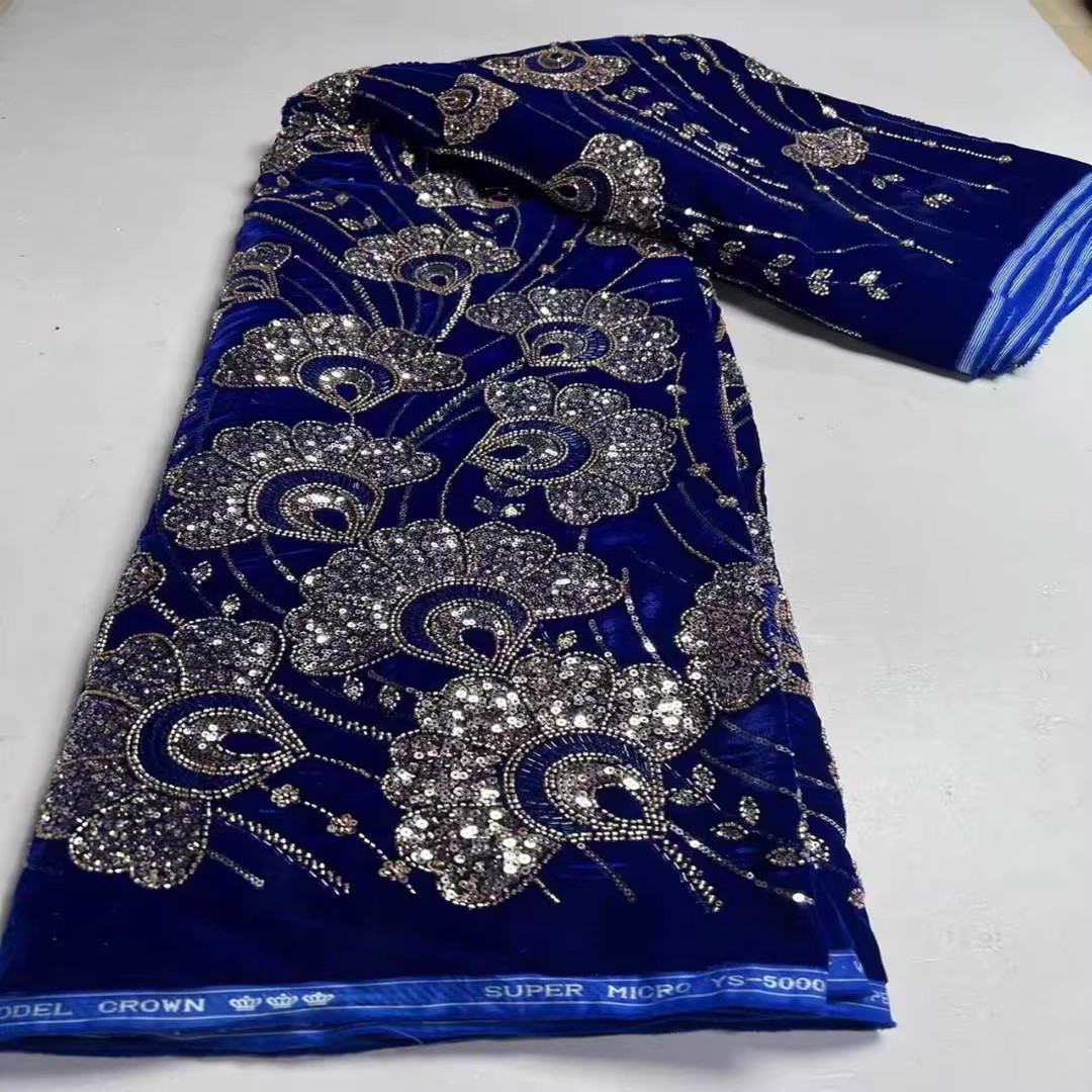 Nouveau tissu en velours de 5  - Embroidery Wedding avis et prix