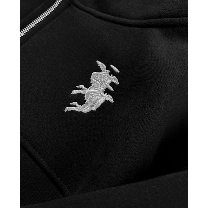 Sweat à capuche Streetwear gra - Embroidery On Jeans avis et prix