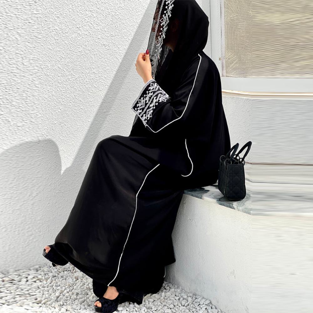 Mode classique brodé Abaya Hij - Embroidery Hijab avis et prix