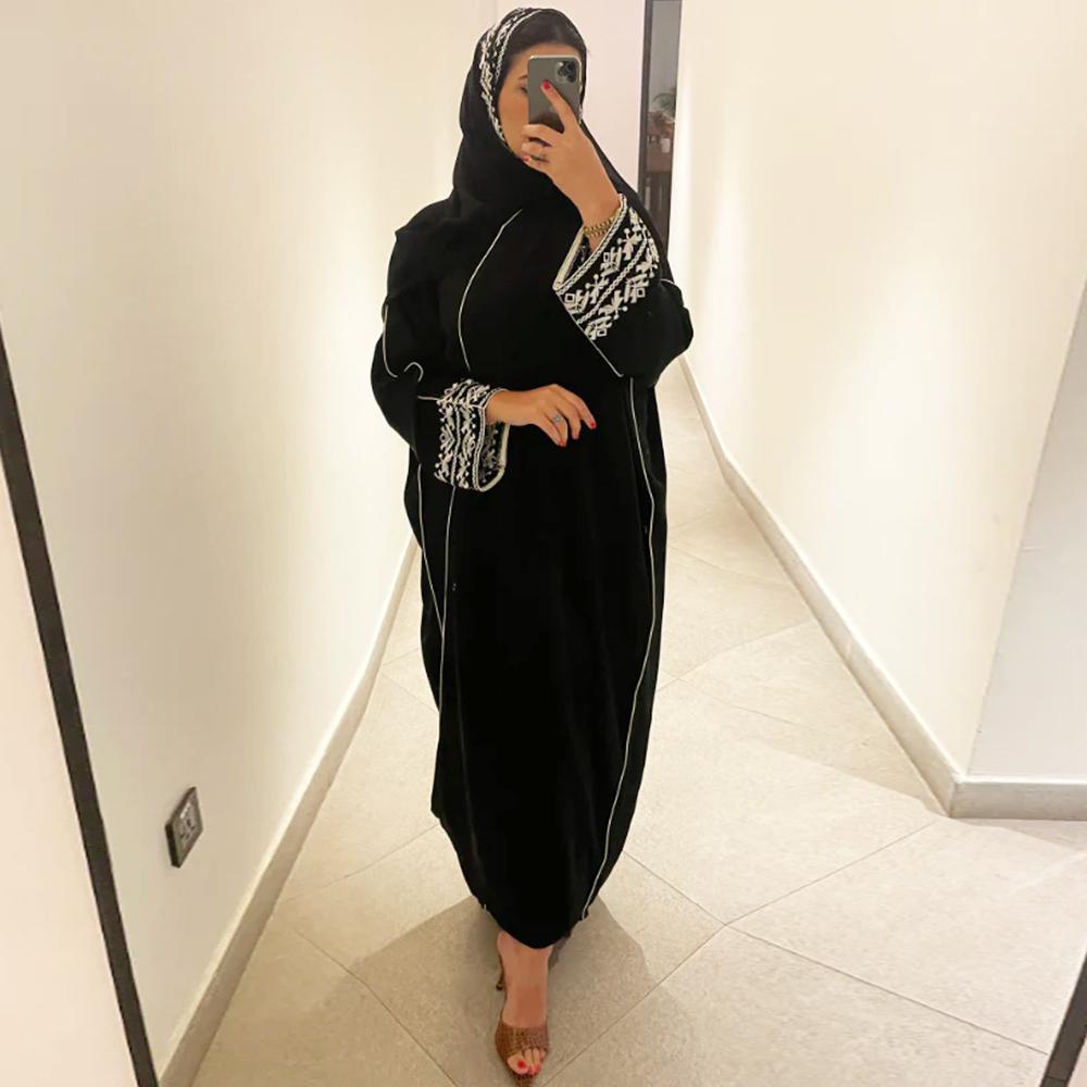 Mode classique brodé Abaya Hij - Embroidery Hijab avis et prix