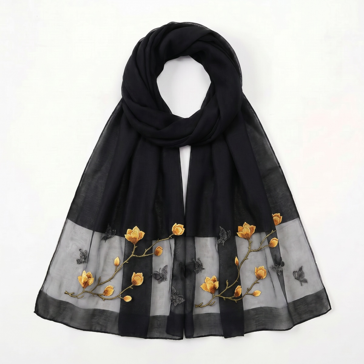 Foulard imprimé Hijab Bandana  - Embroidery Hijab avis et prix